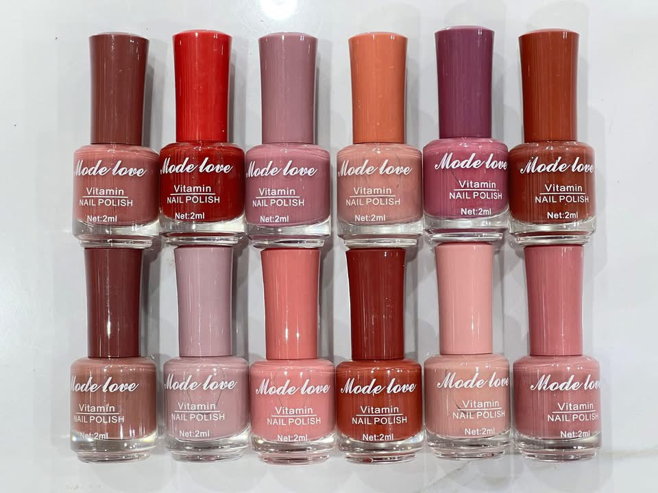 MODE LOVE NUDE NAIL PAINTS (12 PCS  Free Shipping )